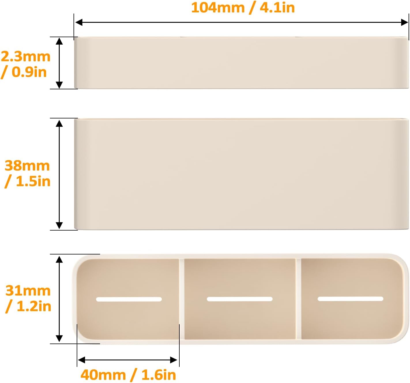 2-Pack Silicone Straw Holder for Cabinet Door,Reusable Adhesive Container for Kitchen Storage Solutions, Cupboard Organizer and Space Saving Hacks (White)