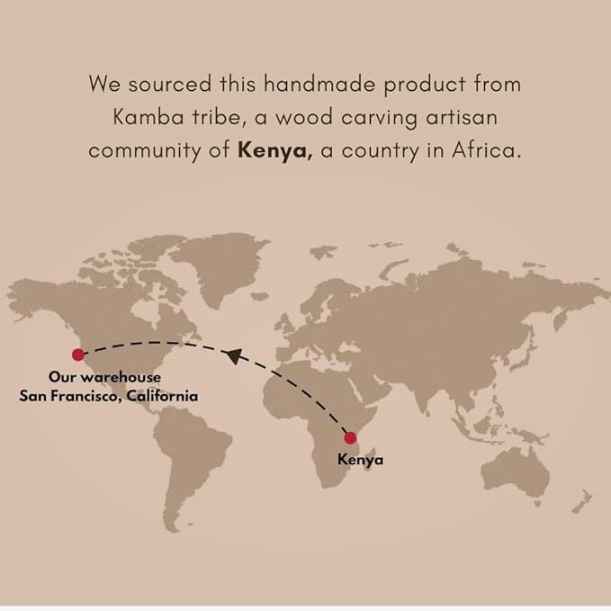 Rustic Olive Wood Bowl with Servers, Serving Dish for Salad, Pasta, Fruit, Kitchen Countertop Decor, Handcarved, 13 Inch Wide, Oval Shape, 3pcs