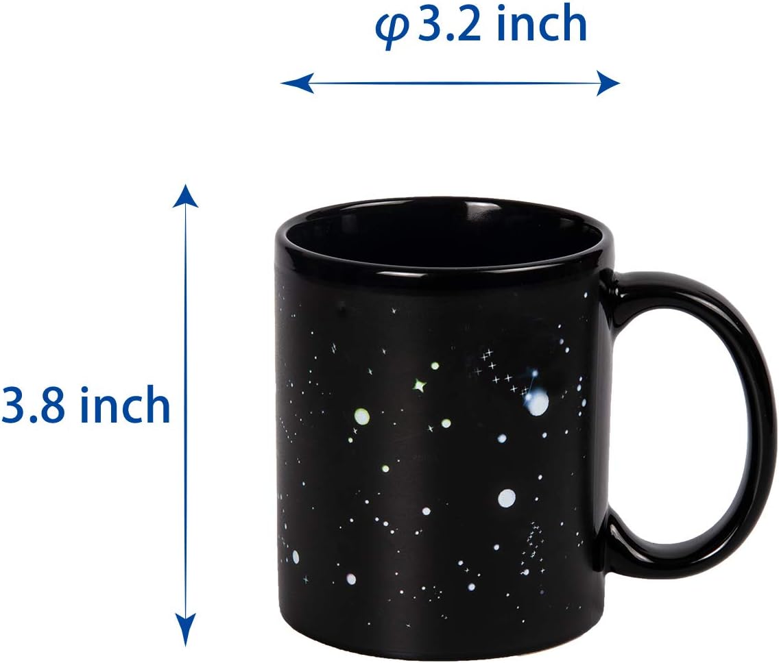 Kmiles Heat Changing Constellation Mug - Colour Changing Magical Coffee Tea Cup, 12 Ounce - Novelty Xmas Funny Gifts