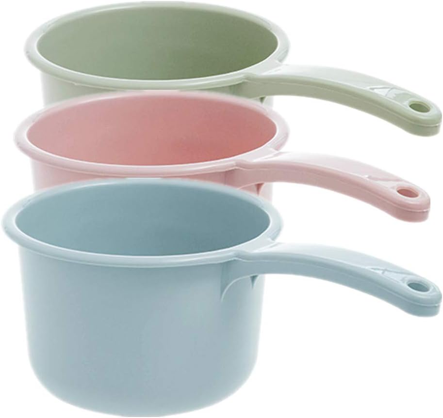 3Pcs Washing Spoons Plastic Thicken Bathing Kitchen Ladles Bathroom Hair Washing Water Scoop