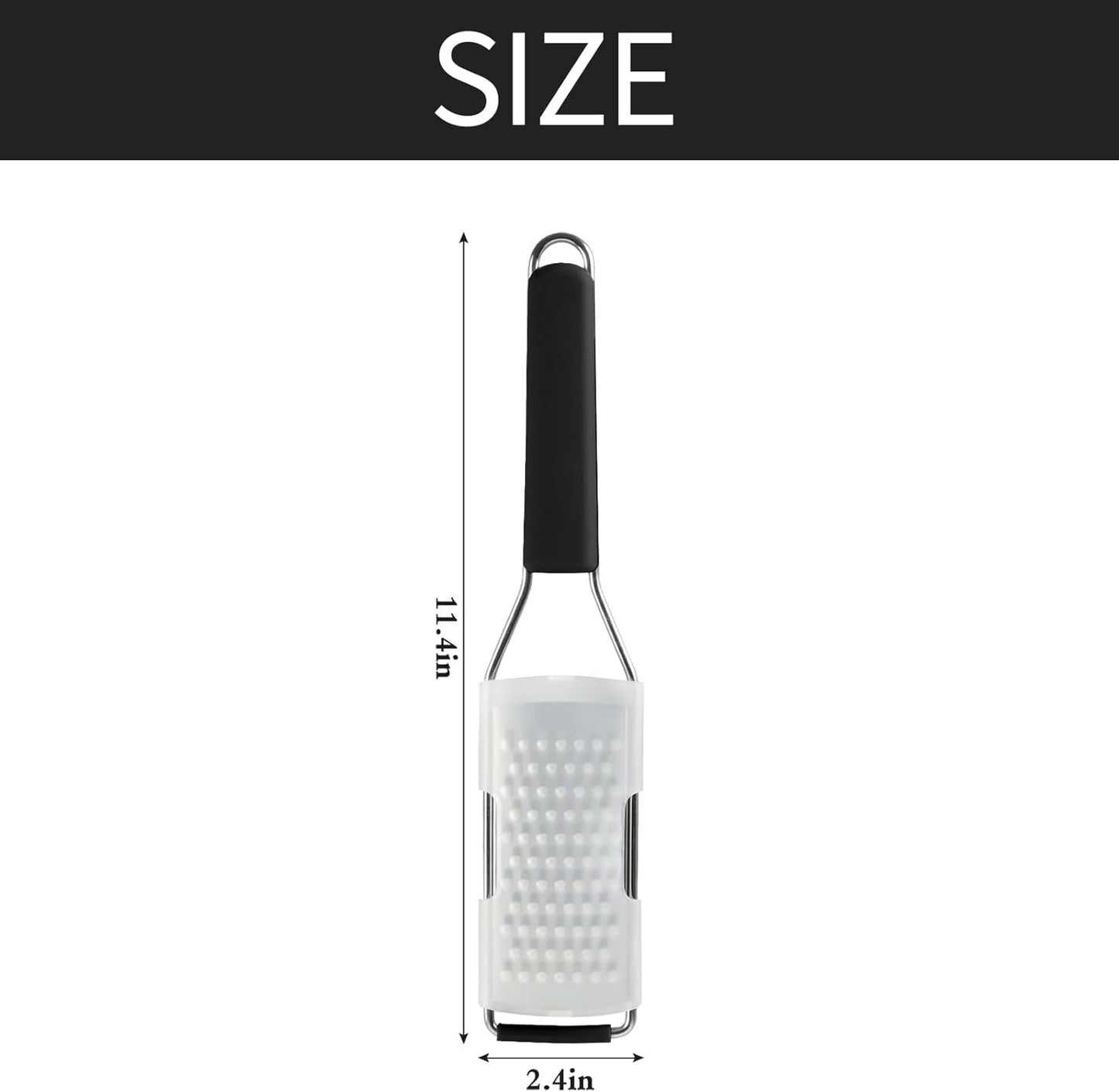 Cambom Cheese Grater Lemon Zester, Graters for Parmesan Cheese, Lemon, Citrus, Garlic, Nutmeg, Chocolate, Fruits, Vegetables, Ginger, Vegetable & Cheese Shredder with Stainless Steel Coarse Blade