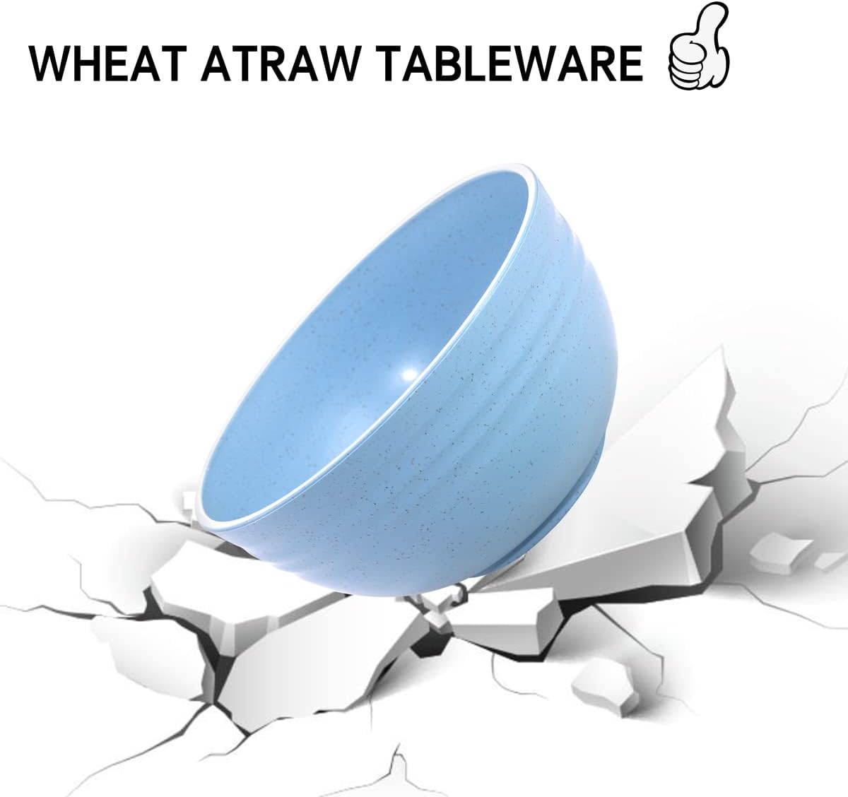 Supernal Wheat Straw Dinnerware, Microwave Dishwasher Safe, Unbreakable Light Weight Plates Service For 8, Reusable Tableware Set, Multicolor Set 16pcs Plates, 8pcs Bowls, 8pcs Cups