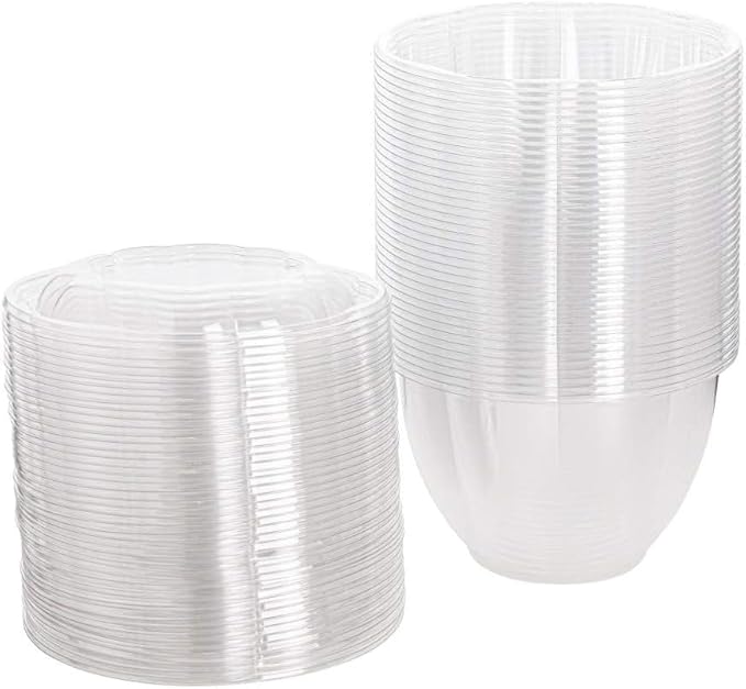 Smygoods Disposable Plastic Salad Bowls with Airtight Lids Ideal for Meal Prep, Takeout, Catering, Parties, Picnics, and Food Storage, Stackable, Leak-Proof