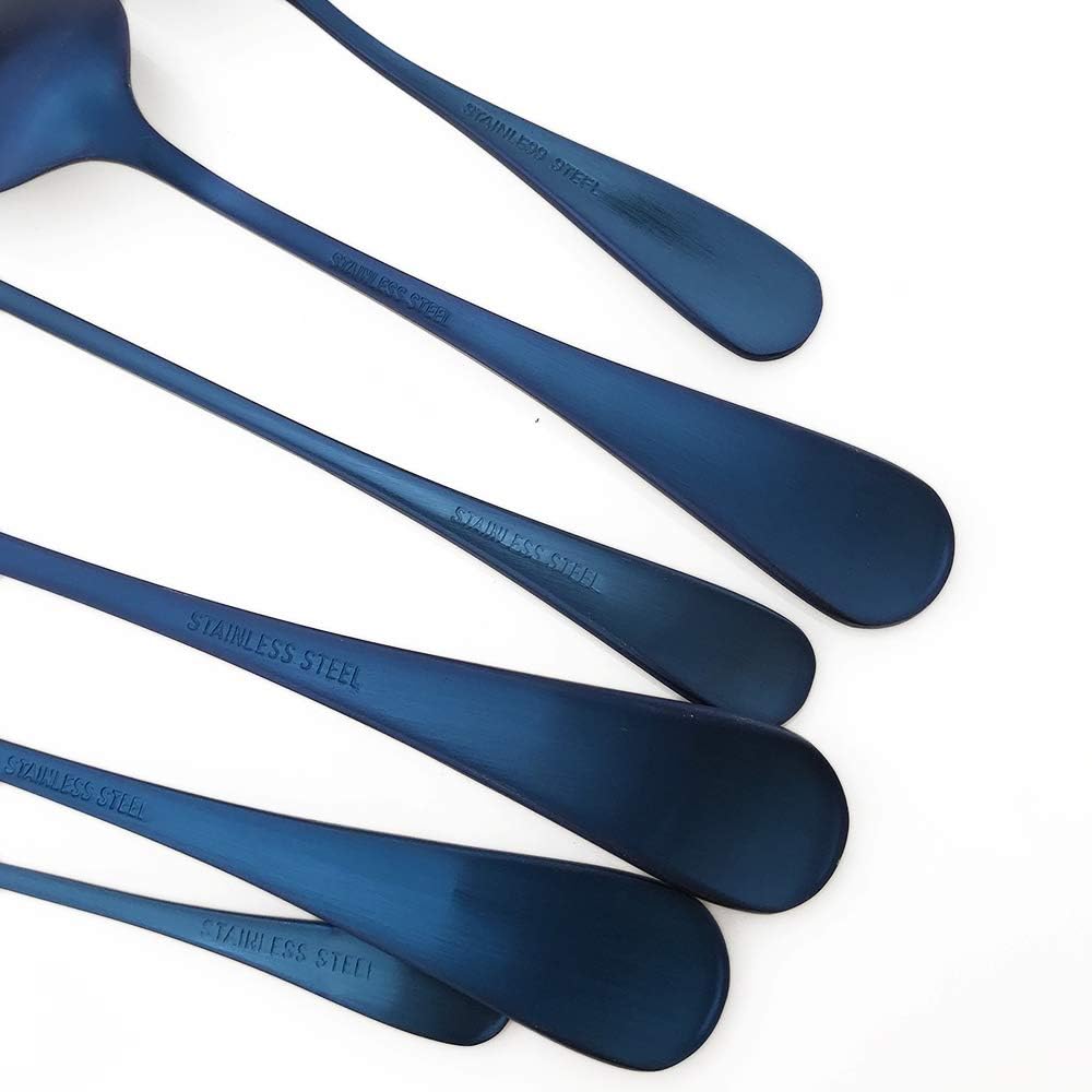 Gugrida Luxury 18/10 Stainless Steel Flatware Set Matte Black Silverware Set