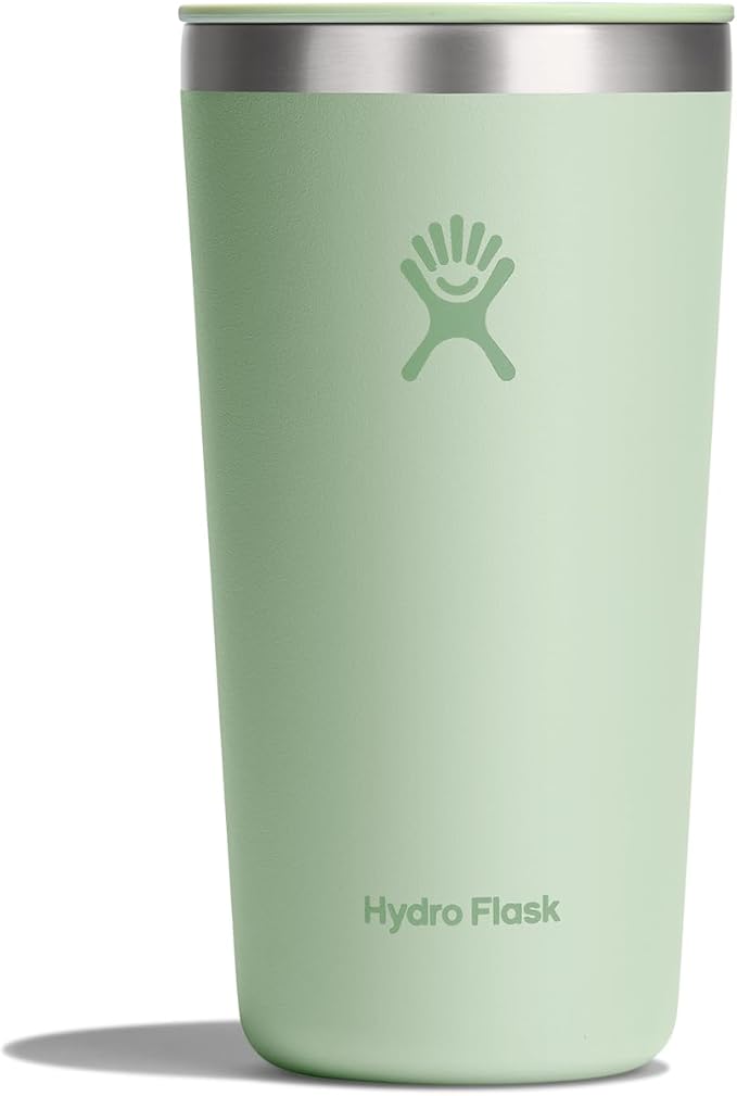 Hydro Flask All Around Tumbler Press-in Lid, Insulated Travel Mug, Stainless Steel Coffee Cup 20 Oz Aloe Green