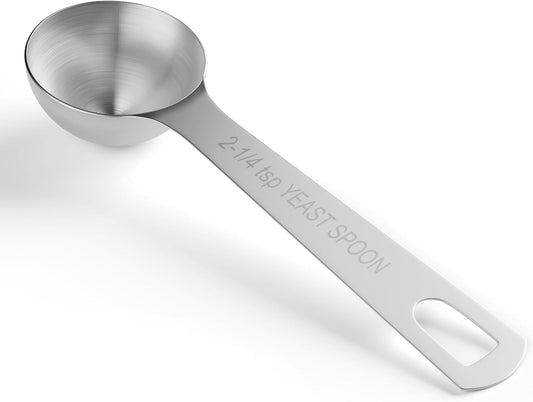 1PCS Yeast Measuring Spoon, Stainless Steel 2-1/4 Teaspoons, 2.25tsp, 0.25 Ounces