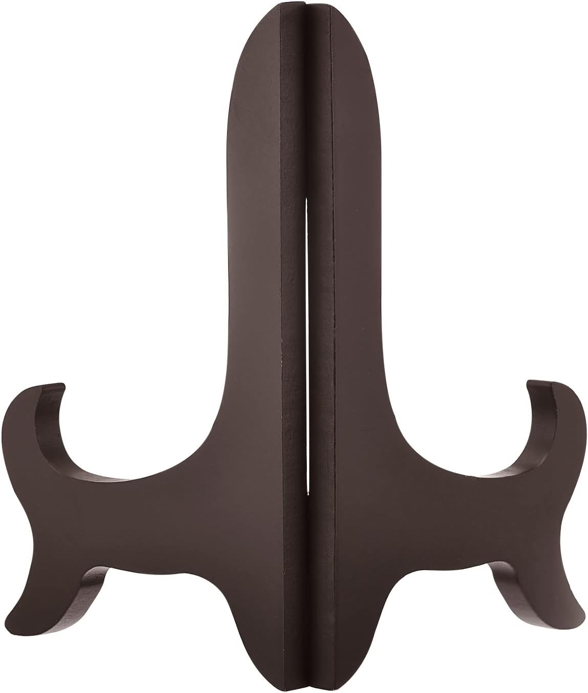 uxcell 2pcs 7" Easel Plate Holder, Wooden Folding Display Stand Brown for Decorative Picture Frame