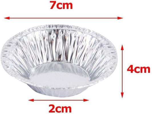 50Pcs Silver Mini Pie Tins, Small Pie Pans, Round Tart Pie Foil Pans Disposable Pans Aluminum Foil Tart Pans, Aluminum Pie Pans for Baking Pot Pies, Tarts