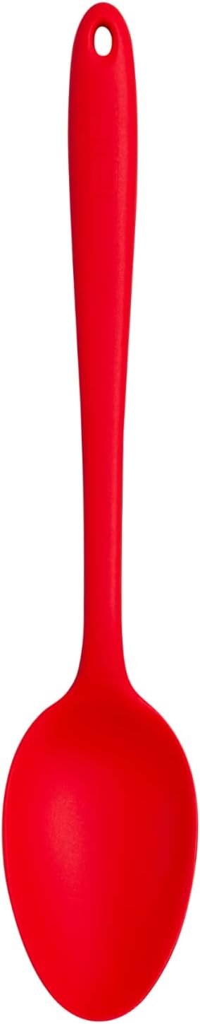 GIR: Get It Right Silicone Spoon, High Heat Resistant Kitchen Tool - Non toxic cooking utensils for Nonstick Cookware, Cooking, Baking and Mixing, Ultimate - 13IN, Red