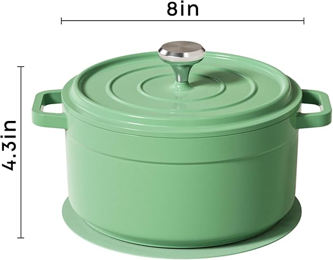 small soup pot with lid,2.6 Quart Granite Casserole Small Soup Pot Pasta Cooking Pot,Dual Handles, Small-Duty Cookware for Braising, Cook soup