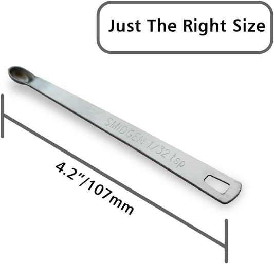 5PCS 1/32 Teaspoon(1/32tsp, 0.16ml, Smidgen) Single Tiny Measuring Spoon, Small Individual Stainless Steel Measure Spoons Only