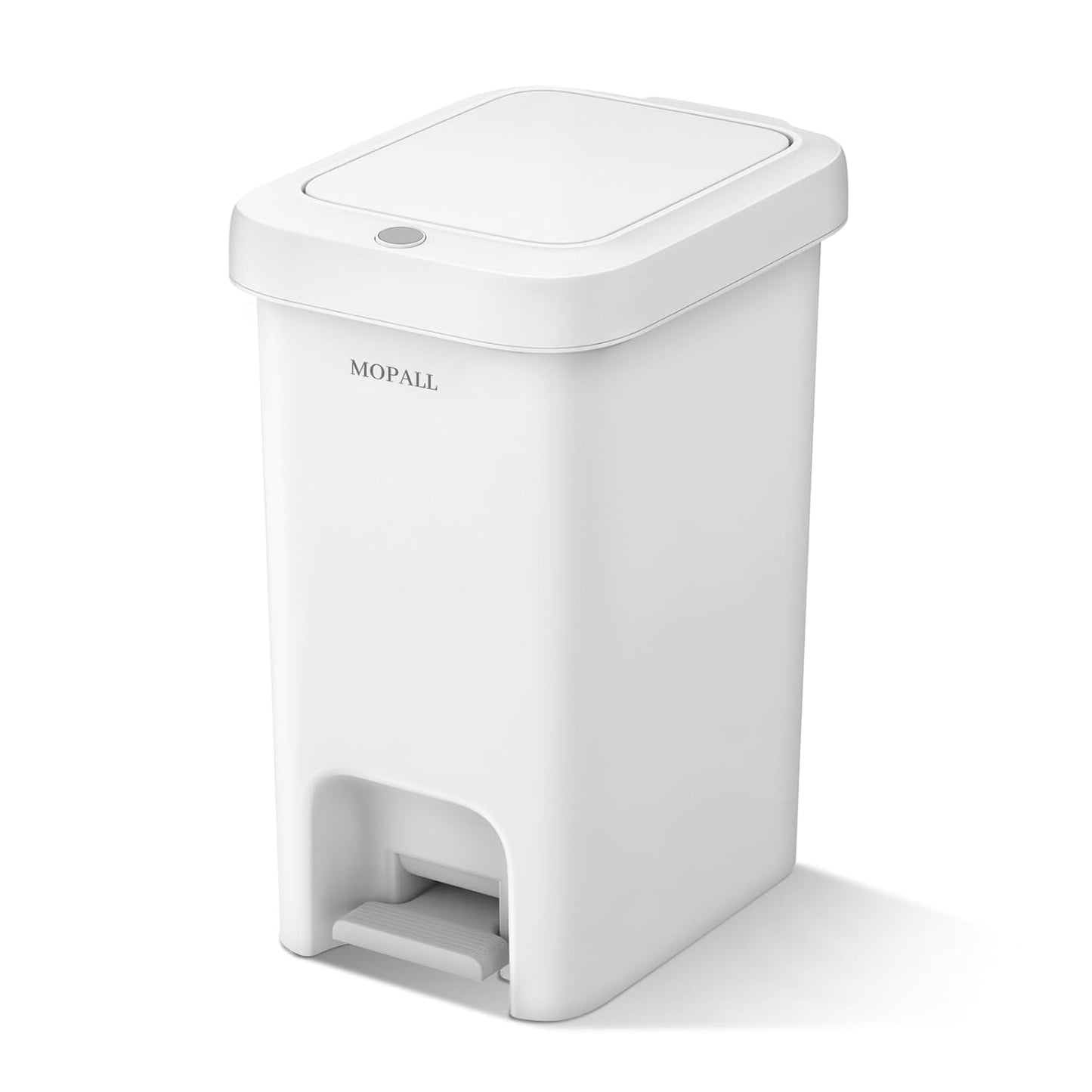 MOPALL Bathroom Trash Can with Lid Soft Close, 16.5L/4.4Gal Slim Trash Can with Pop-Up Lid & Step On Foot Pedal, Garbage Can Waste Bin Trash Bin Wastebasket for Home Kitchen Garage Apartment Office RV