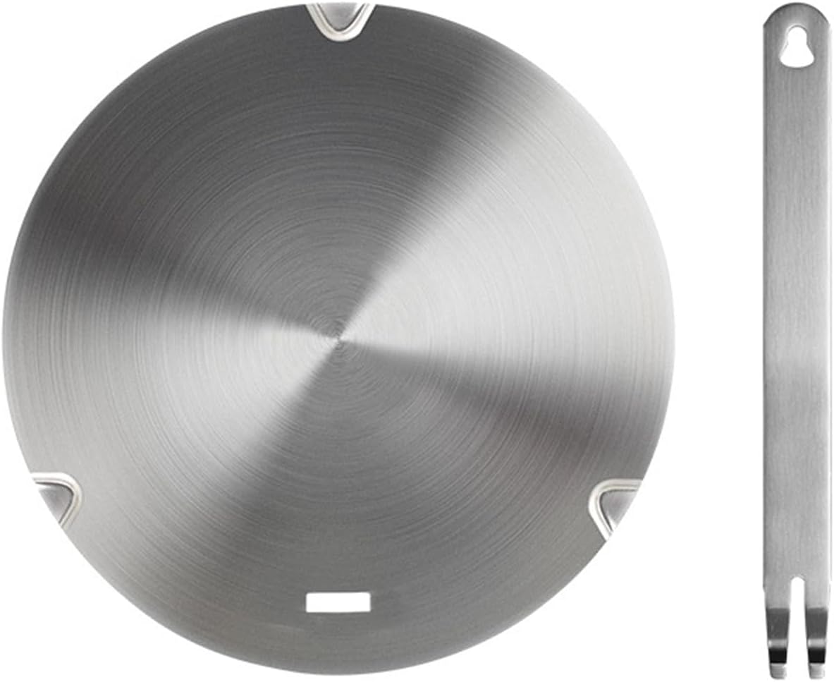 Induction Cooktop Adapter Plate, Heat Diffuser for Gas Stove Cooktop, Beswarmy Stainless Steel Induction Converter Disk Simmer Plate with Detachable Handle 22cm