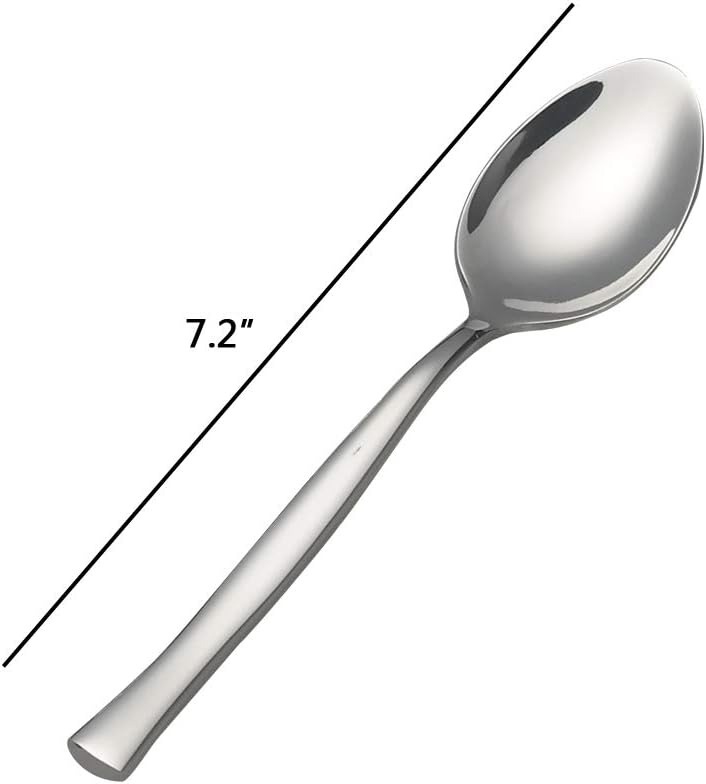 12-Piece Dessert Spoons, Stainless Steel Small Spoon
