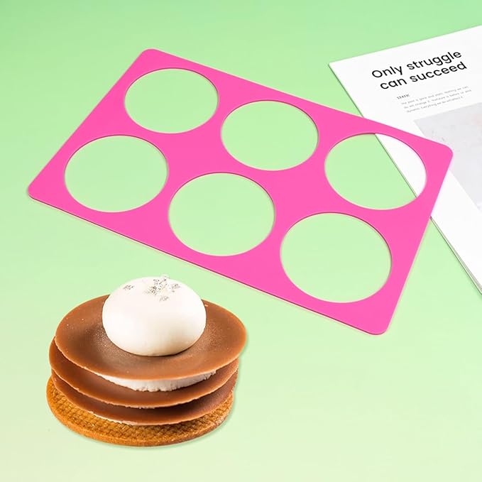 mostsom Round Silicone Chocolate Molds & Lace Stencil Mat, Cheese Chocolate Mold, DIY Cake Decorating Tools, Bakeware Accessories for Candy, Truffle, Cupcake, Wedding, and Kitchen Baking (F_ Round)