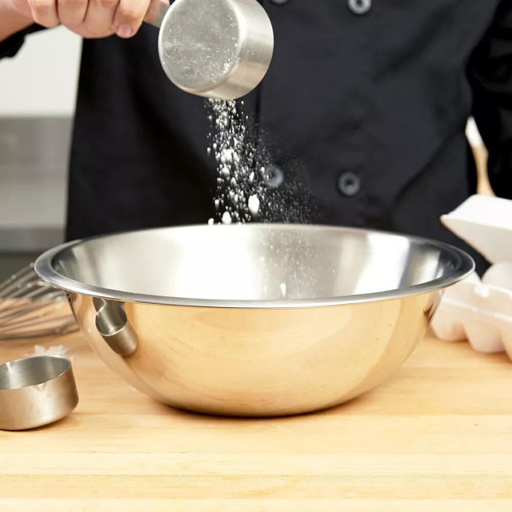 Stainless Steel 30 QT Mixing Bowl | Home & Commercial Quality | Flat Bottom | Cooking, Baking, Meal Prep [1PK]