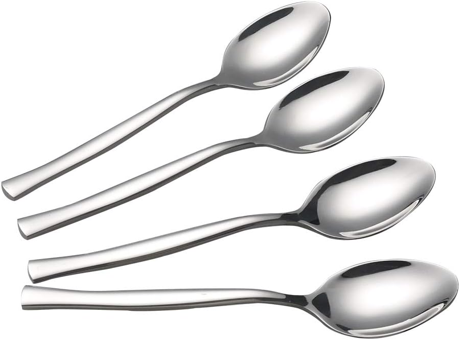 12-Piece Dessert Spoons, Stainless Steel Small Spoon