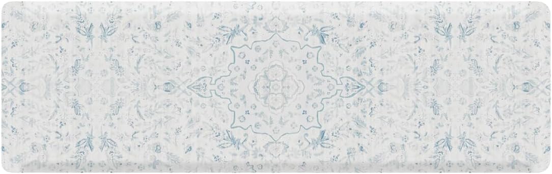 House of Noa Nama Standing Mat – Anti-Fatigue Cushioned Kitchen Mats for Floor | Ergonomic Bounce-Back Foam Kitchen Mats | Anti-Fatigue Mats for Kitchen & Standing | Emile Delft Blue | 22" x 72"