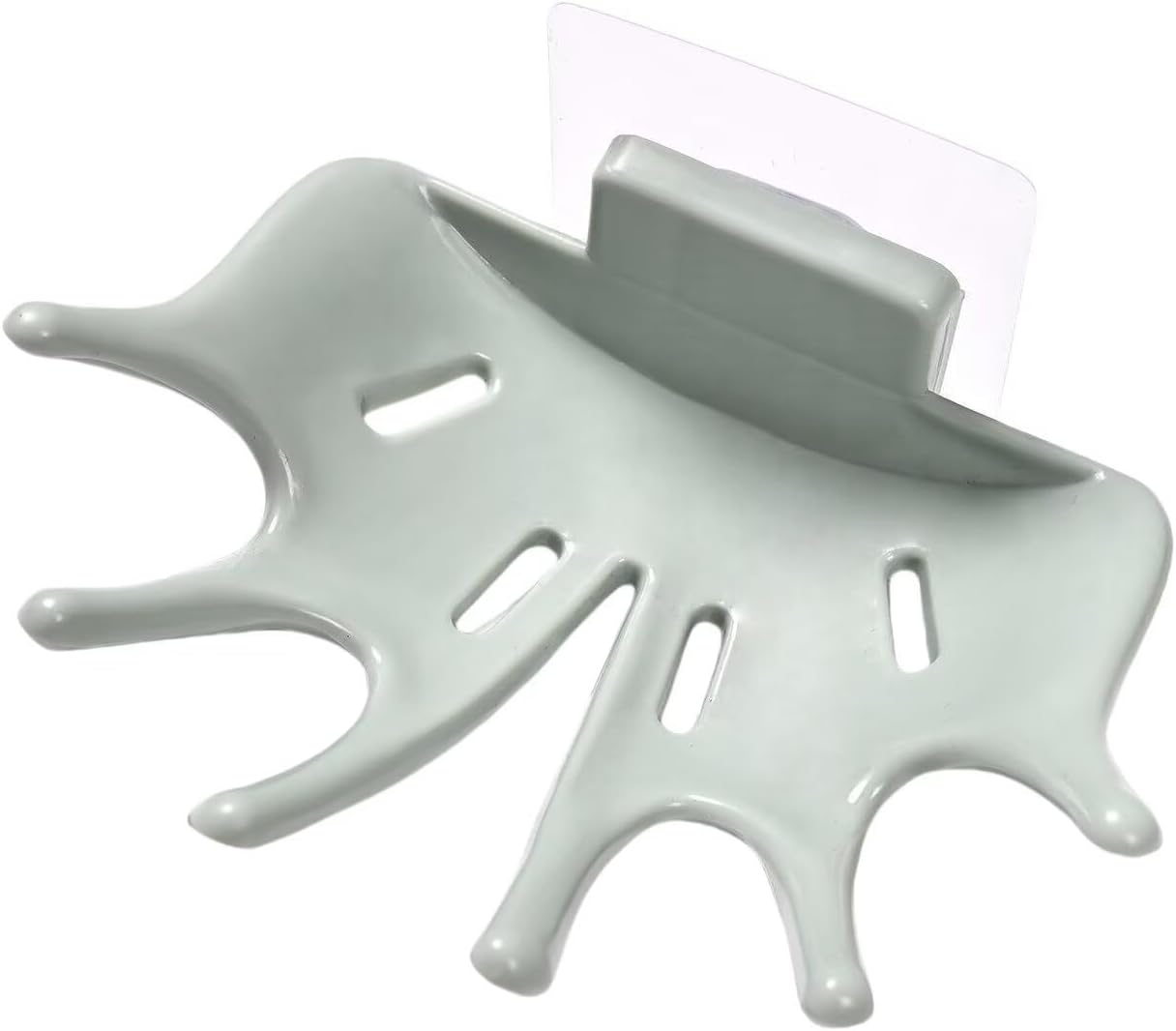 Creative Soap Holder for Shower - Wall Mounted Bathroom Soap Dish Organizer with Strong Adhesive Soap Tray for Kitchen Sink, Dish Soap Dispenser Holder,Gray