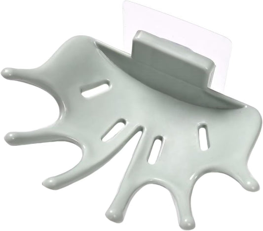 Creative Soap Holder for Shower - Wall Mounted Bathroom Soap Dish Organizer with Strong Adhesive Soap Tray for Kitchen Sink, Dish Soap Dispenser Holder,Gray