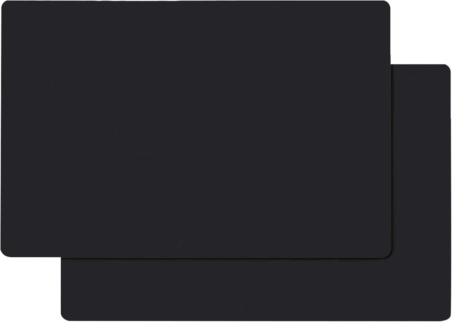 Gartful Silicone Mats for Kitchen Counter, Large Silicone Countertop Protector 25" by 17", Nonskid Heat Resistant Desk Saver Pad, Multipurpose Mat, Placemat, Black, 2PCS