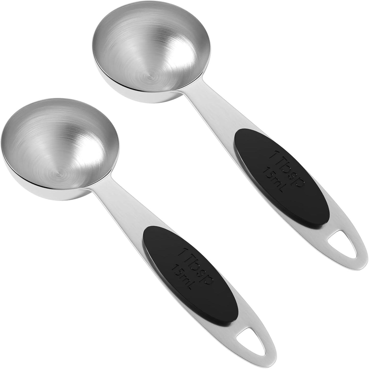 2PCS 1Tbsp(3tsp, 1/2oz, 15ml) Single Magnetic Measuring Spoon, Stainless Steel Individual Measure Scoop Only for Baking & Cooking, Metal Kitchen Gadgets Essentials