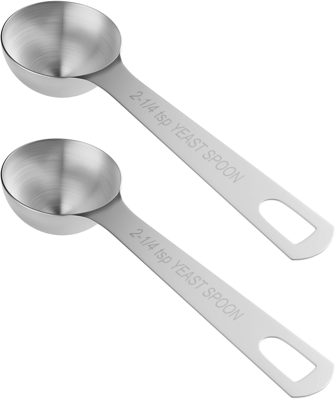 2PCS Yeast Measuring Spoon, Stainless Steel 2-1/4 Teaspoons, 2.25tsp, 0.25 Ounces