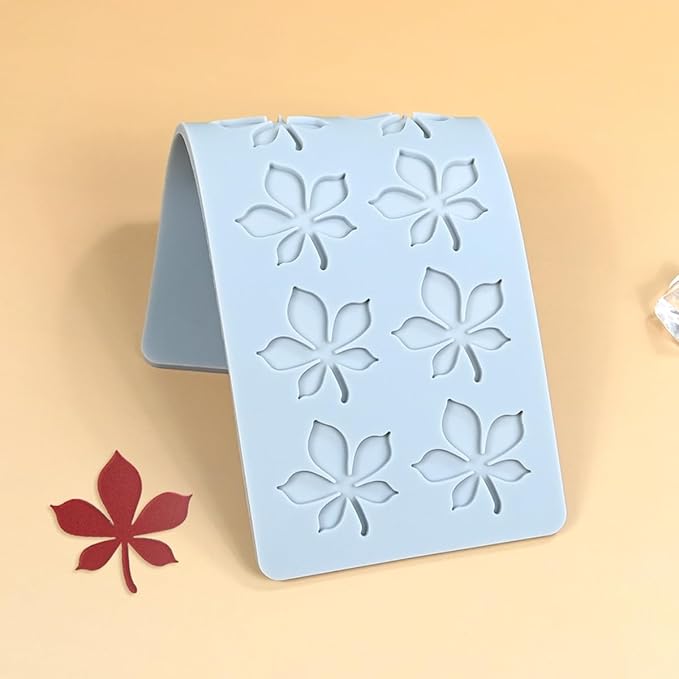 mostsom Silicone Mold 3D Hollow Leaf Lace for Baking, Chestnut Leaves Fondant Molds, Resin, Polymer Clay - Cake Cupcake Decor, Sugar Craft, Wedding Dessert (G_ Chestnut Leaves)