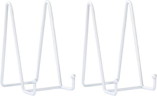 LIONWEI LIONWELI Decorative Plate Stand Holder Picture Frame Stand Easel Display Stand White