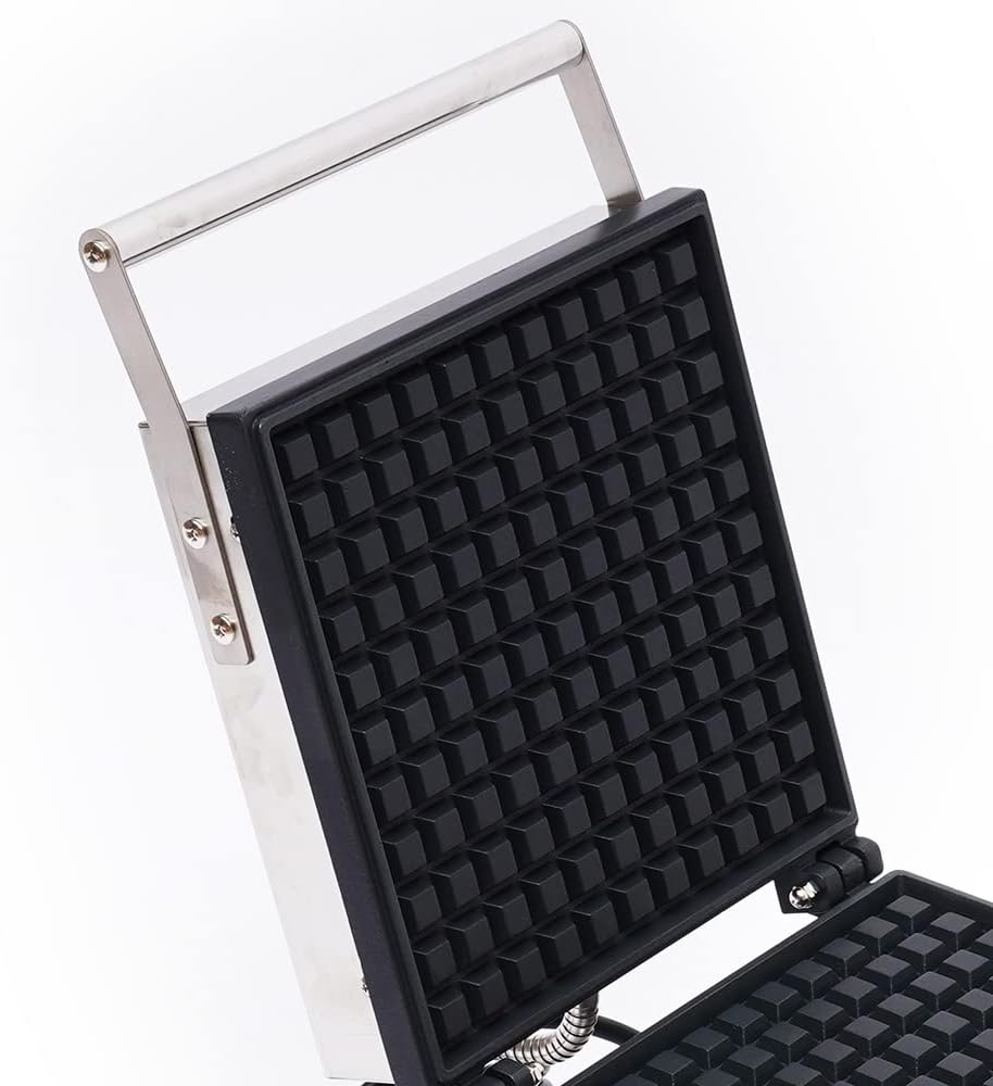 2200W Commercial Dutch Waffle Maker, Electric Waffle Maker Non-Stick Stainless Steel Belgian Waffle Iron w/Time & Temper Adjustable| Brushes|Food Clip, Large Waffle Machine for Restaurant Party Food