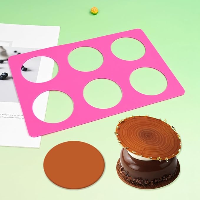 mostsom Round Silicone Chocolate Molds, Cheese Chocolate Mat, Cookie Stencil Mold, Cake Decorating Tools, Bakeware Accessories for Baking Mould, DIY Cake, Cupcake, and Kitchen Decor (E_ Round)