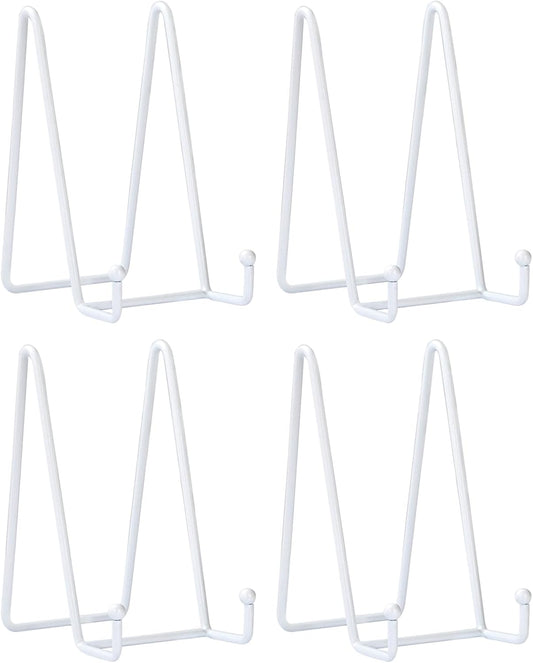 LIONWEI LIONWELI White Decorative Plate Stand Holder Picture Frame Stand Easel Display Stand