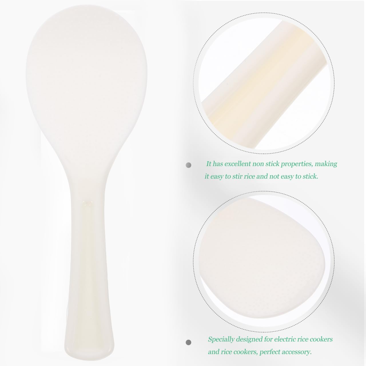 PRETYZOOM Rice Paddle Soup Spoon Reusable Rice Spoon Kitchen Rice Paddle Safe Rice Scooper Easy Storage for Family