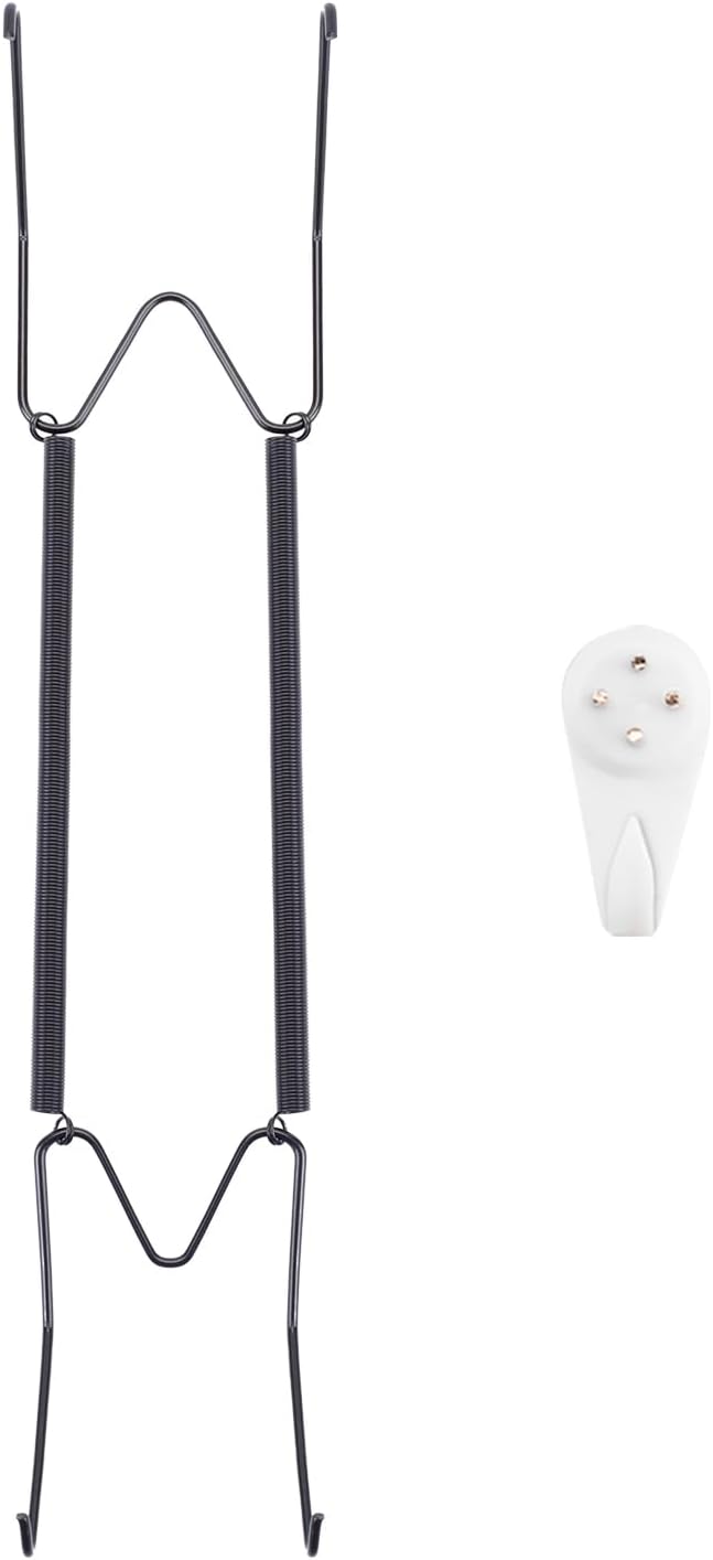 Bilillo Plate Hangers for The Wall, Suitable for 12''-16'' Decorative Plate,Invisible Heavy Duty Wire Plate Holder with Wall Hooks, Plate Hangers for Displaying Plates, Platter, Dish (Black)