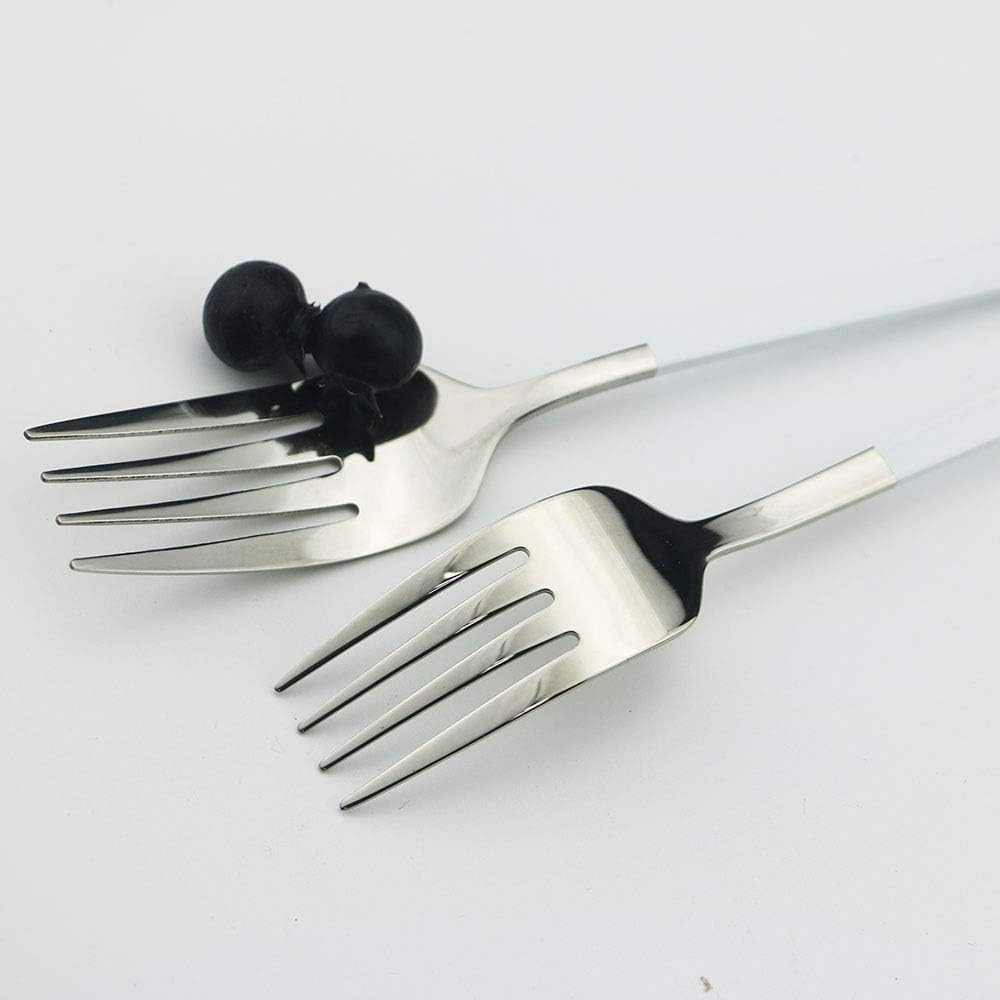 JASHII 20-Piece SUS304 Stainless Steel Silverware Set Luxury Flatware Cutlery Set Mirror Polished Service for 4 Include Knife Fork Spoon Dishwasher Safe (White silver)