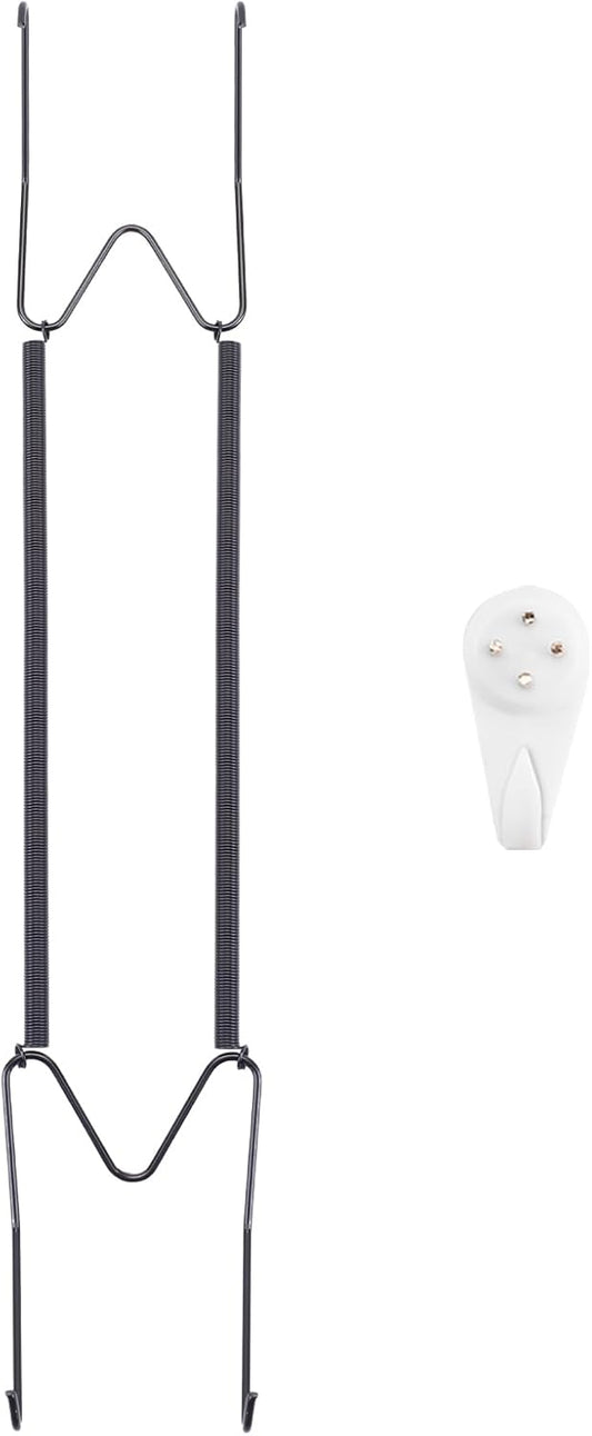 Bilillo Plate Hangers for The Wall, Suitable for 16''-20'' Decorative Plate,Invisible Heavy Duty Wire Plate Holder with Wall Hooks, Plate Hangers for Displaying Plates, Platter, Dish (Black)