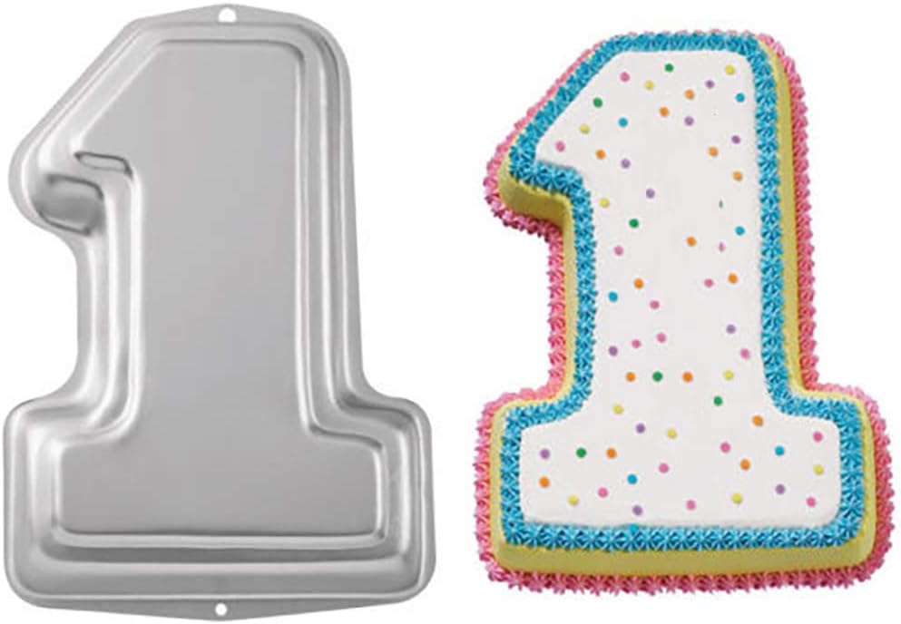 No.1 Shaped Cake Pan Mould Aluminum 3D DIY Cake Baking Pan for Birthday, Anniversary, Party, Christmas