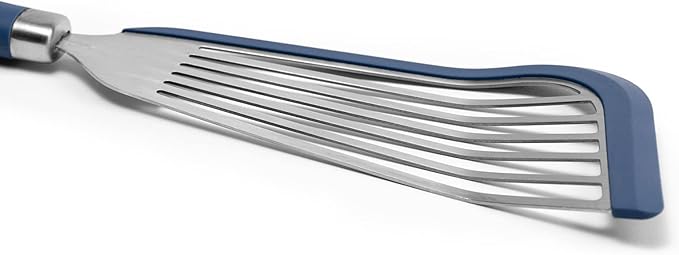 Misen Fish Silicone Spatula - Slotted Turner for Cooking - Perfect for Frying - Heat Resistant - Dishwasher Safe -1mm Thick Flexible Flipper - Soft Silicone Grip Handle for Easy Use