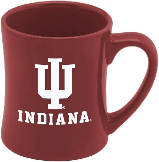 Indiana Hoosiers Ceramic 16oz Sculpted Mug – Official Team Logo Coffee Cup – Handwash Recommended – Individually Boxed