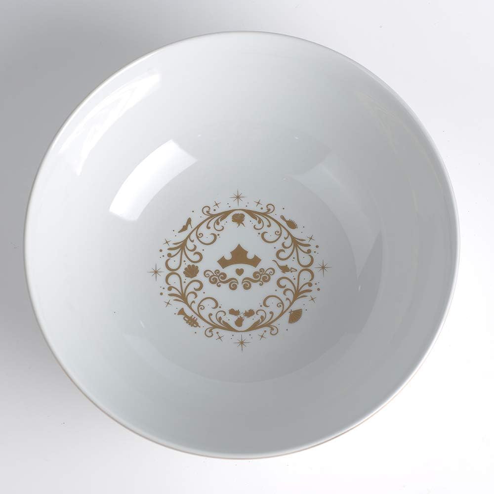 Disney Princess 10.5" Porcelain Ceramic Serving Bowl with Gold Detail