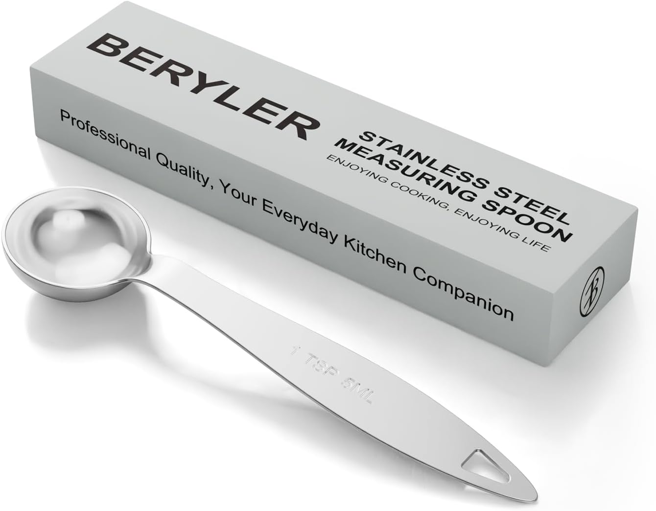 1PCS 1TSP Single Measuring Spoon, 5ML Stainless Steel Individual Measure Scoop Only