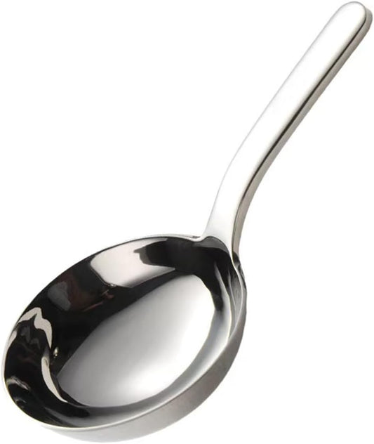 Heavy-Duty Ladle (Short Handle) Big Spoon 18/10 Stainless Steel Ladle for Serving, 7.1 inch, 1Pack (Silver)