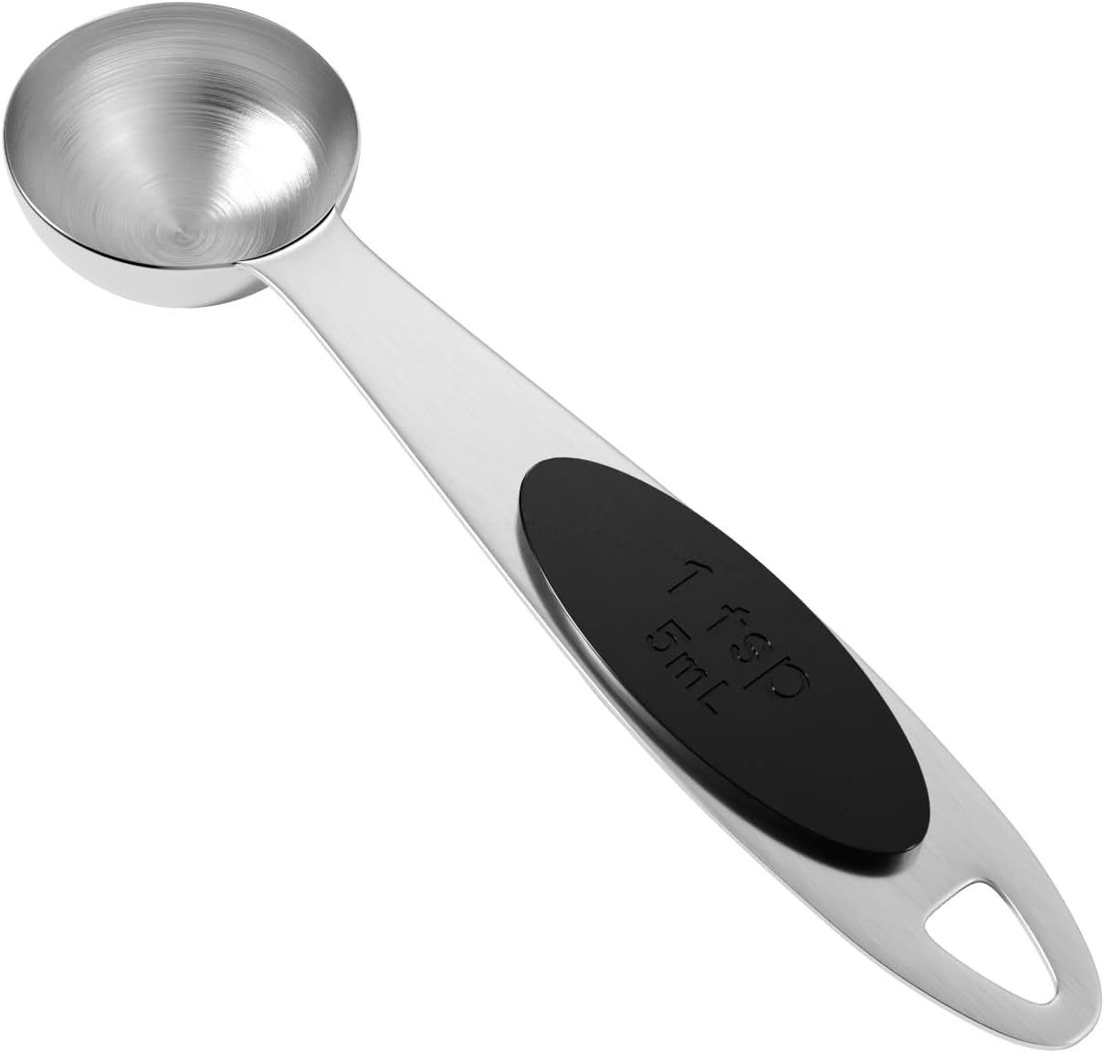 1PCS 1Tsp(1/3tbsp, 1/6oz, 5ml) Single Magnetic Measuring Spoon, Stainless Steel Individual Measure Scoop Only for Baking & Cooking, Metal Kitchen Gadgets Essentials