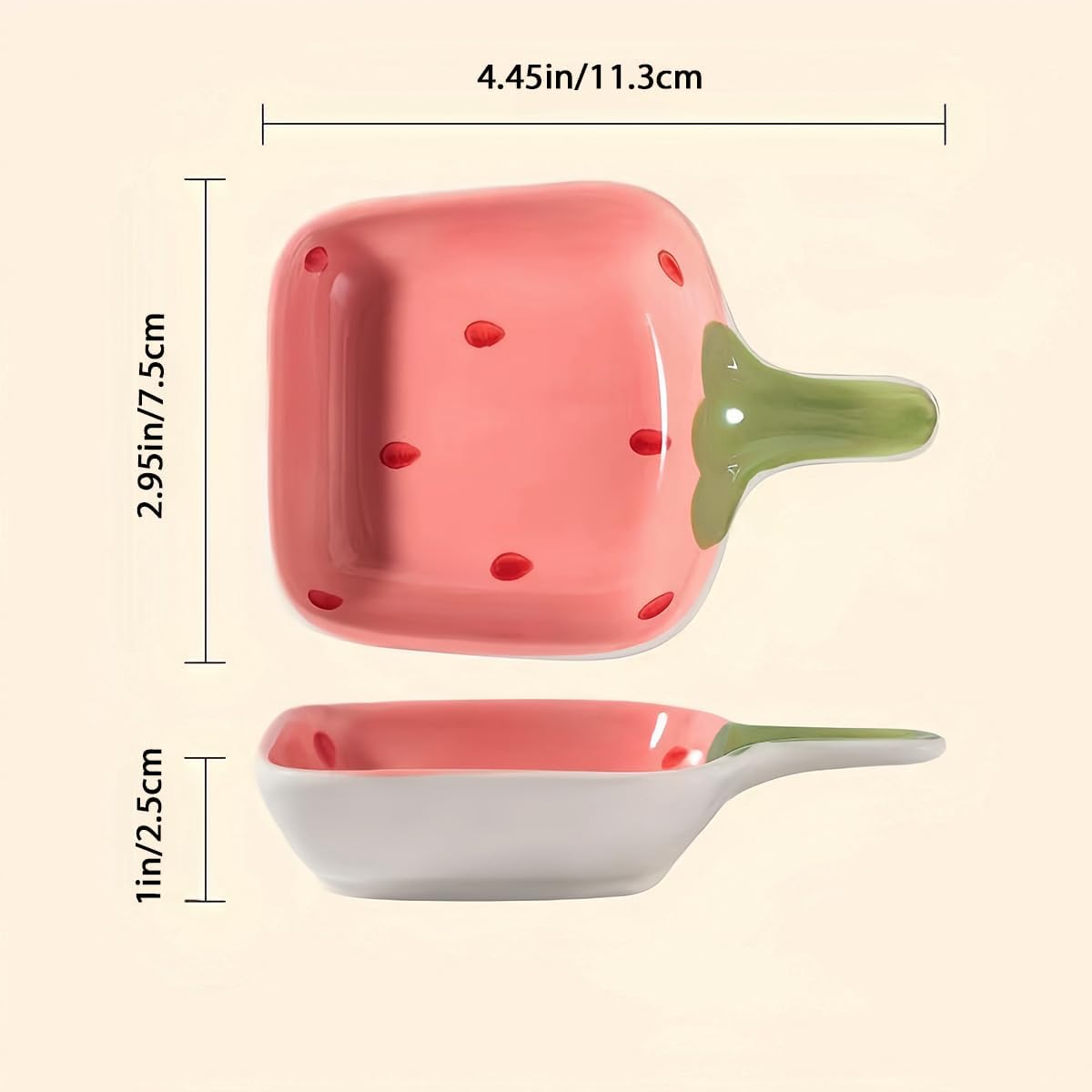 12 Pcs Ceramic Soy Sauce Dishes, Pink Small Dip Bowls Set with handle, Mini Multipurpose Porcelain Side Dish Bowl for Ketchup, Soy, BBQ, Sushi, Party, Condiments Serving Bowl Set