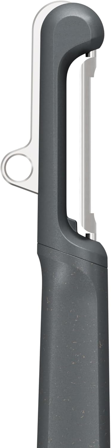 Zyliss Swivel Peeler – Ultra-Sharp Stainless Steel Blade for Potatoes, Carrots & Soft Fruits – Ergonomic Wheatstraw Grip – Built-in Eye Cutter & Safety Cover – Dishwasher Safe – Vegetable Peeler