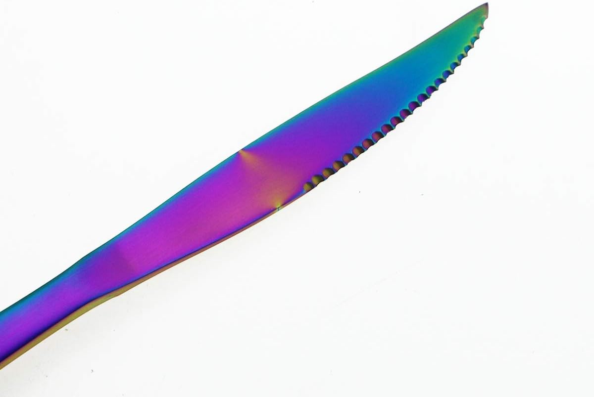 Gugrida Luxury 18/10 Stainless Steel Flatware Set Matte Black Silverware Set