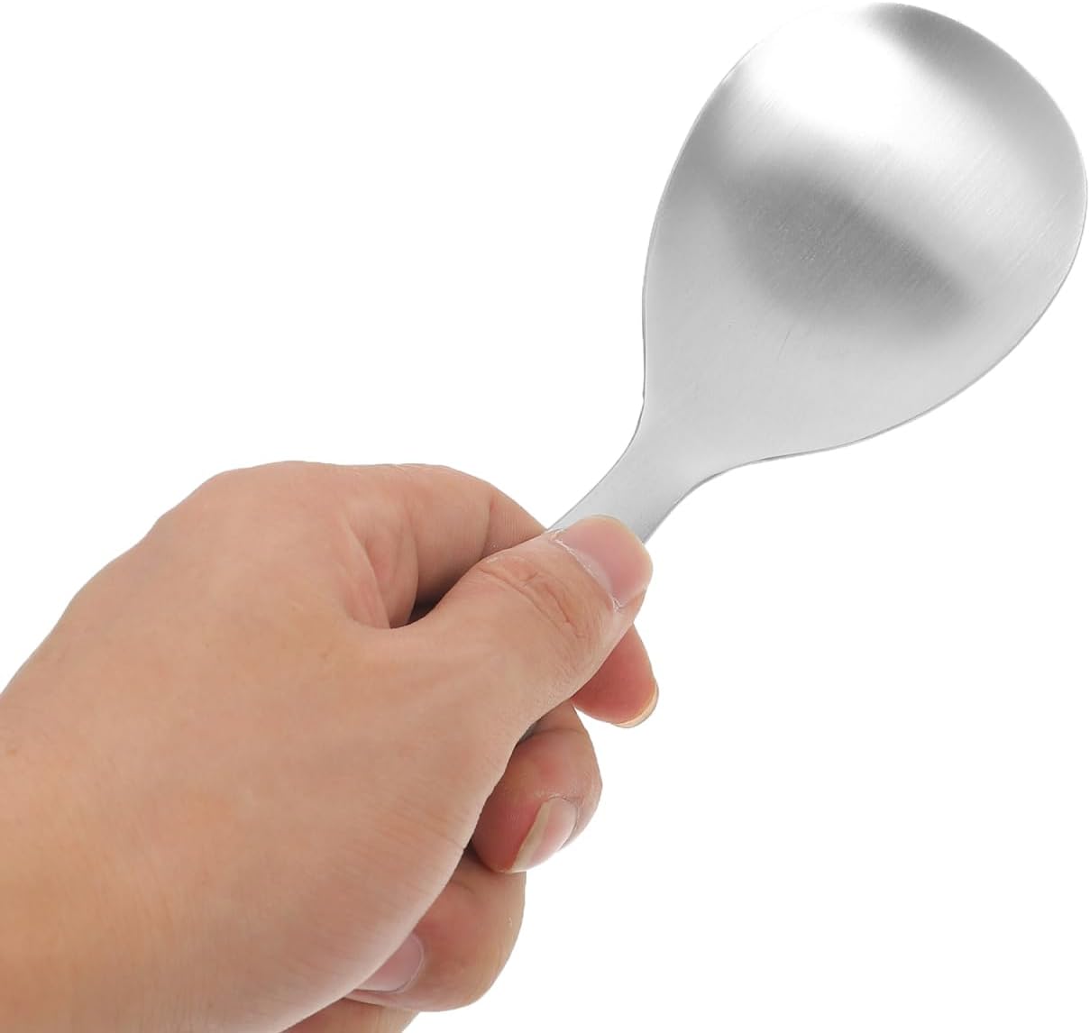 Cabilock Practical Large Scoops Rice Paddles 304 Stainless Steel Rice Spoons Non-stick Scoops