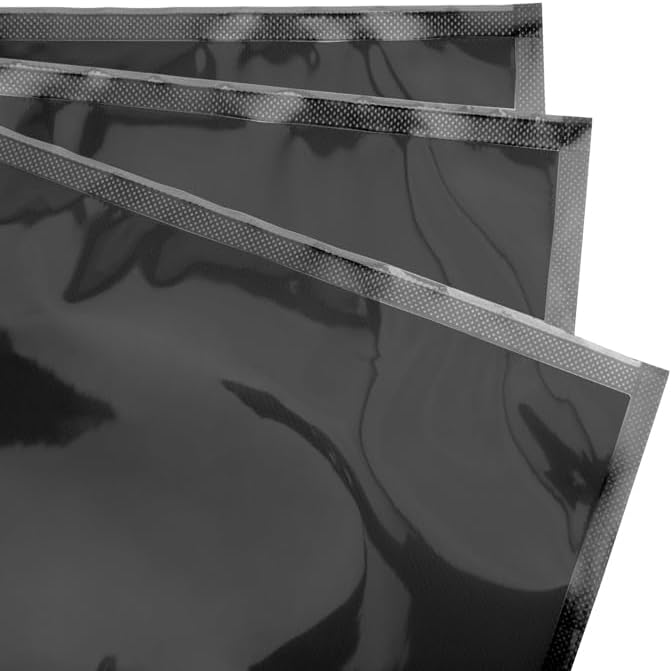 ArmorVac Vacuum Seal Bags 15x20 Inch All Black 100-Pack Precut 5mil Heavy Duty Vacuum Sealer Bags for Meat Food Herbs Sous Vide Freezer Safe Storage