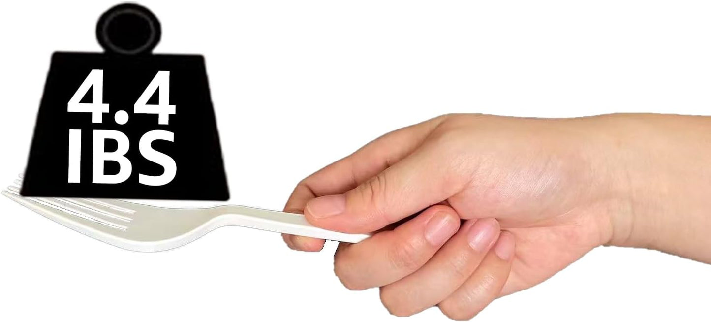 MISISIPI [7.1In 200Pcs] 100% Compostable Forks Biodegradable Forks HeavyDuty No Plastic Forks Eco-friendly HeavyWeight Disposable Forks Tableware Set for Lounge,Party,BBQ,Cafeteria,Wedding,Picnic