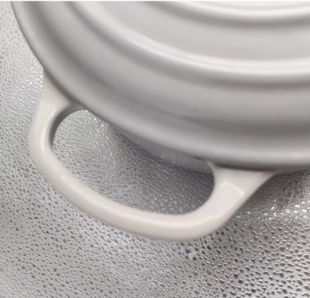 Cast Iron Dutch Oven Pot with Lid – Deep Cooking Pot for Bread, Stews, Casseroles – Oven Safe Cookware, Kitchen Essential & Wedding Gift – Compatible with All Heat Sources (Gray)